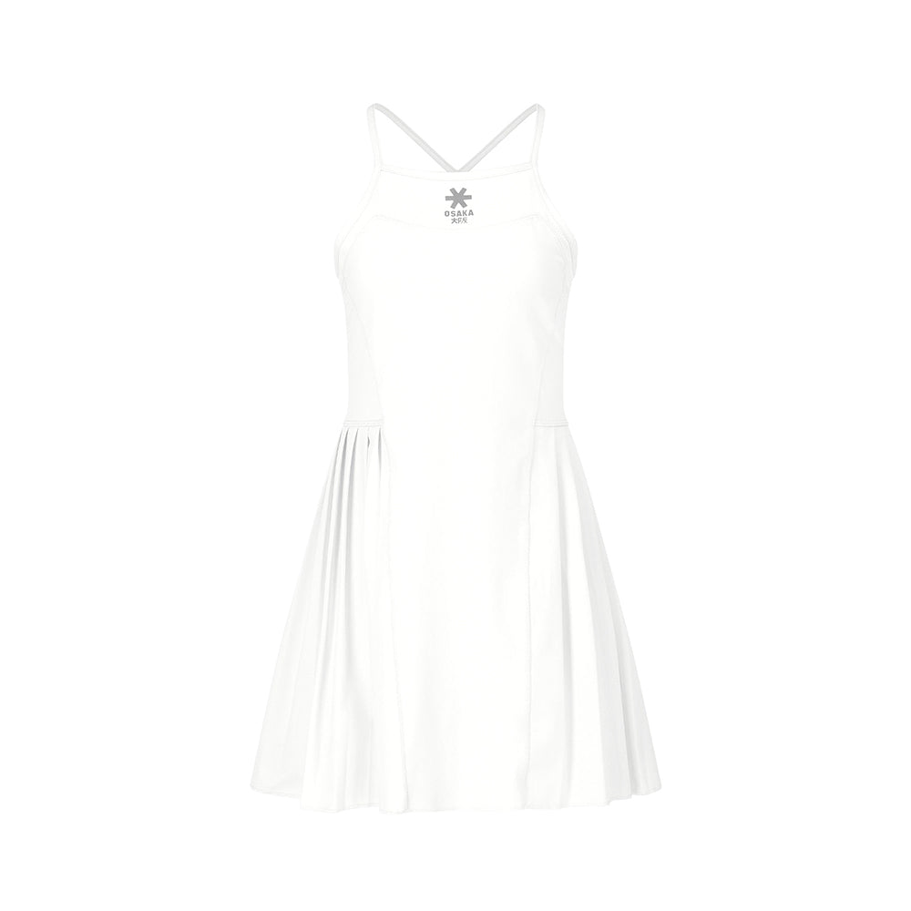 Osaka Women Pleated Tech Dress | White