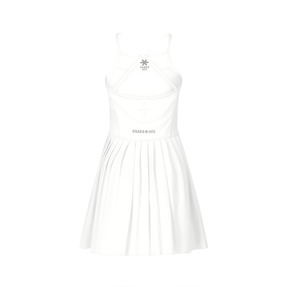 Osaka Women Pleated Tech Dress | White