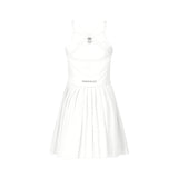 Osaka Women Pleated Tech Dress | White