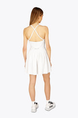 Osaka Women Pleated Tech Dress | White