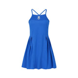 Osaka Women Pleated Tech Dress | Princess Blue