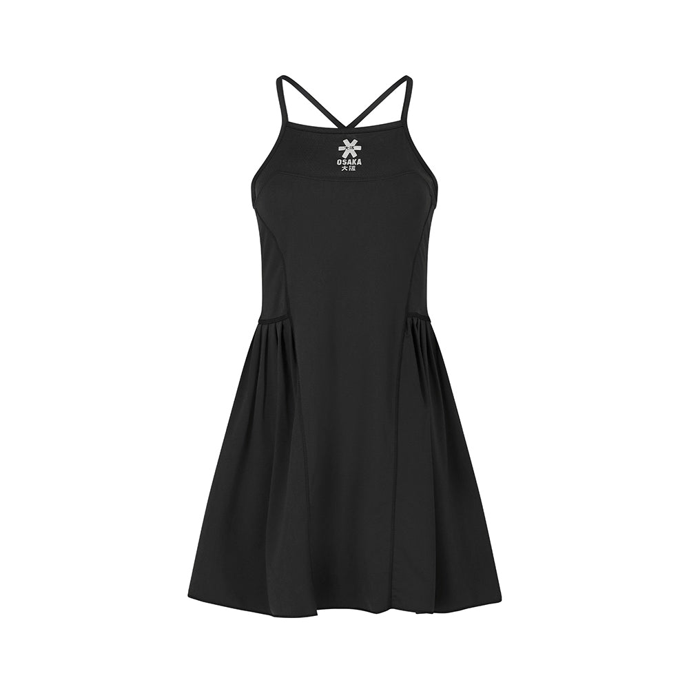 Osaka Women Pleated Tech Dress | Black