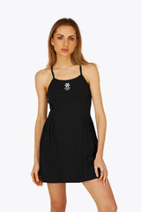 Osaka Women Pleated Tech Dress | Black