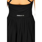 Osaka Women Pleated Tech Dress | Black