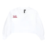 Osaka Women V Neck Cropped Sweater | White