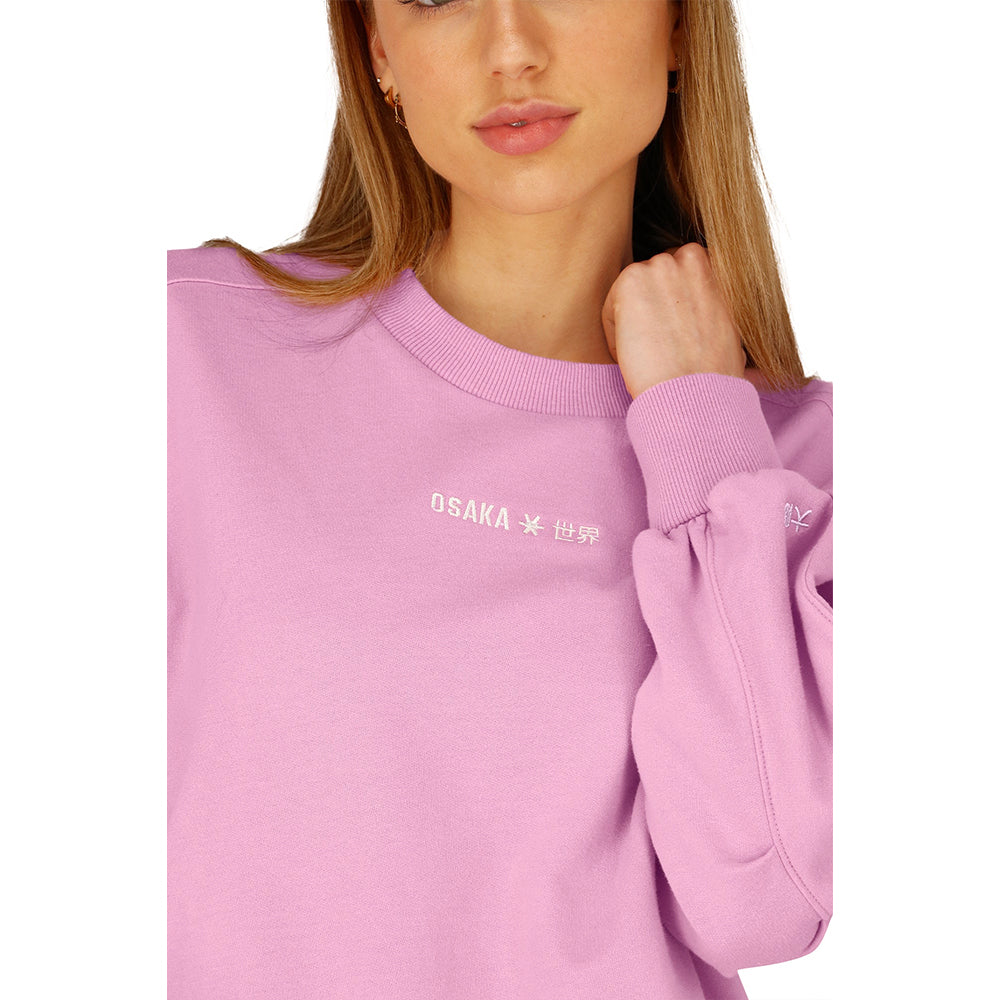Osaka Women Cropped Sweater | Begonia Pink