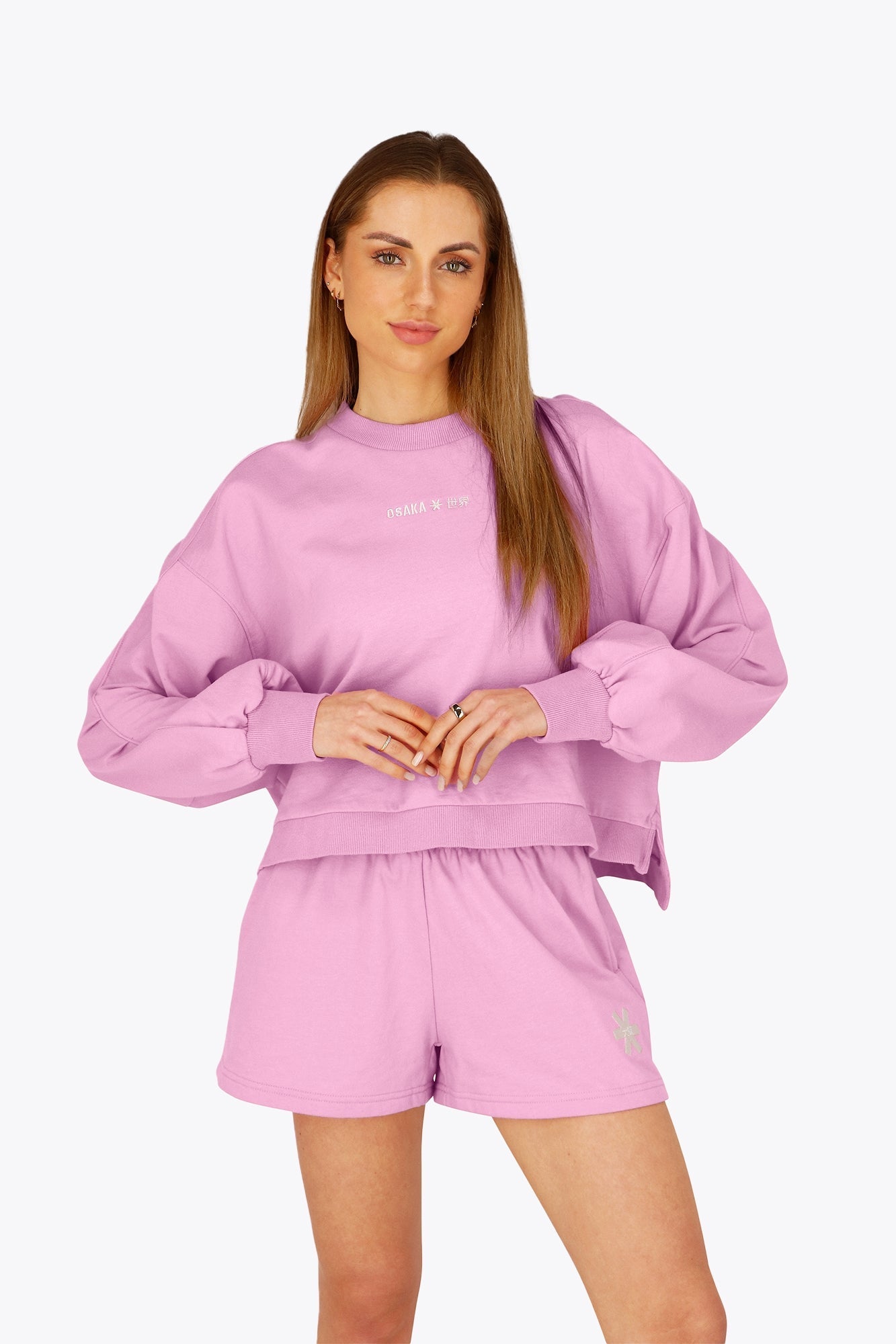 Osaka Women Cropped Sweater | Begonia Pink