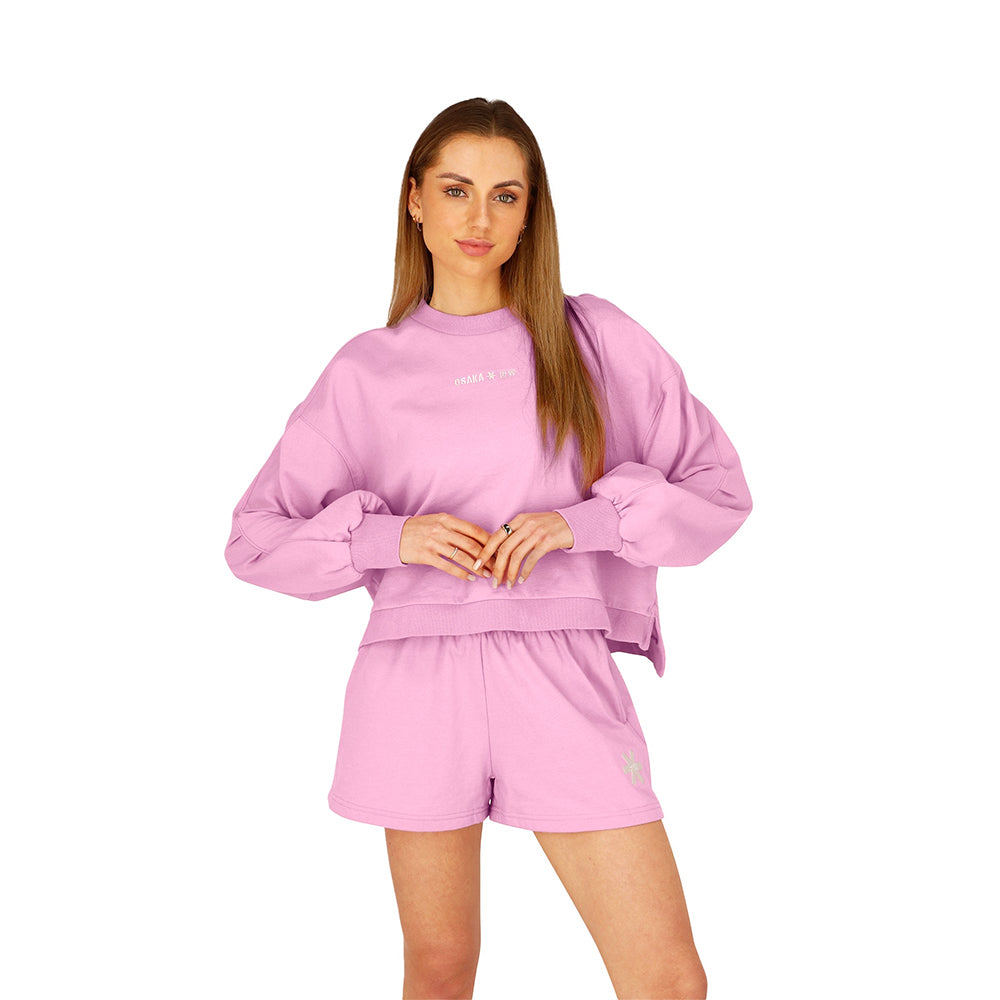 Osaka Women Cropped Sweater | Begonia Pink