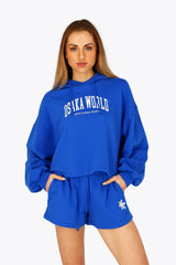 Osaka Women Cropped Hoodie | Princess Blue