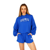 Osaka Women Cropped Hoodie | Princess Blue