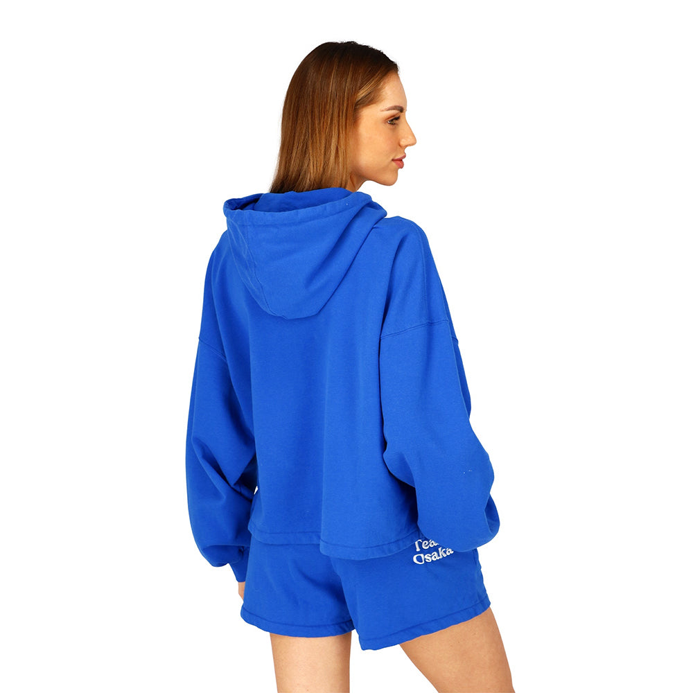 Osaka Women Cropped Hoodie | Princess Blue