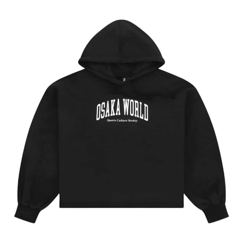 Osaka Women Cropped Hoodie | Black