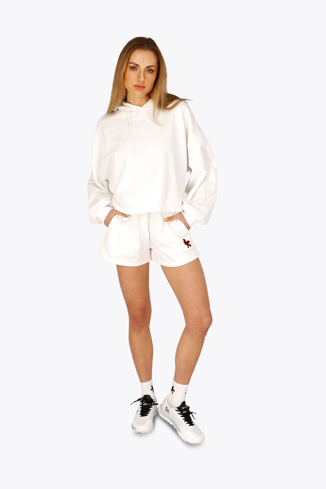 Osaka Women Cropped Hoodie | White