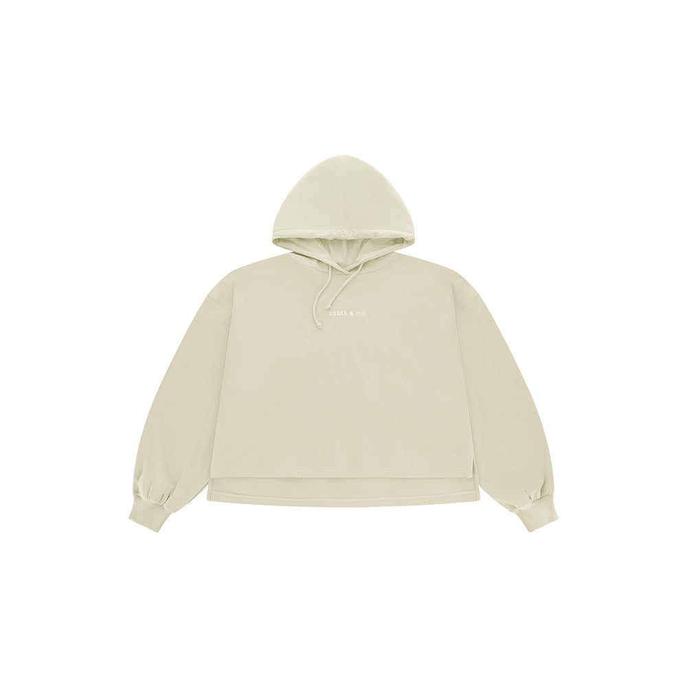 Osaka Women Cropped Hoodie | Warm Grey