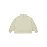 Osaka Women Cropped Half Zip Sweater | Warm Grey