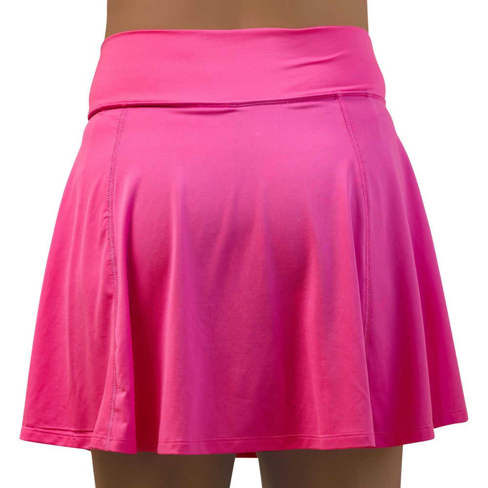 Picckleball Bella Aline Skort Rosa Neón con Diseño Groovy