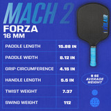 Volair Pickleball Paddle Mach 2 Forza