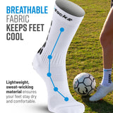 GripSocks for Soccer - Crew Height - White