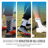 GripSocks for Soccer - Crew Height - White