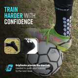 GripSocks for Soccer - Crew Height - Black