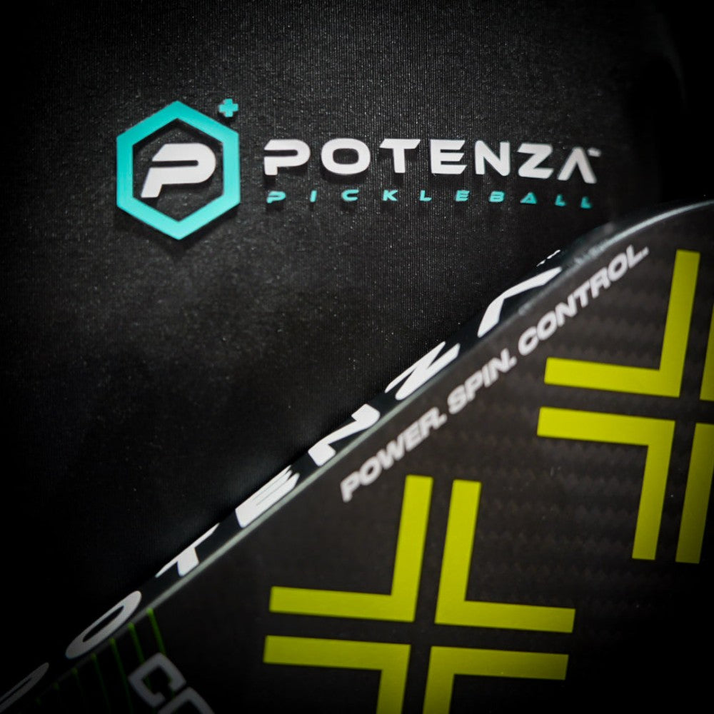 Potenza Pickleball - Sport Athletic Polo (Quarter Zip Collar) BLACK
