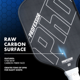 Professor Pickleball Paddle Black PhD 16mm