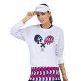 inPhorm NYC Camila Performance Sweatshirt - Pickleball Print