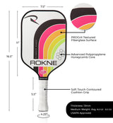 Rokne Pickleball Paddle Curve Classic - Electric Citrus