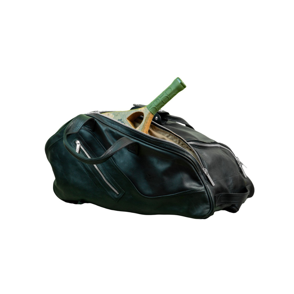 Cork Padel Leather Thermobag Black/Silver