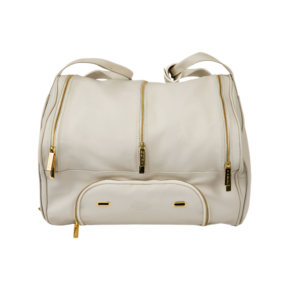 Cork Padel Leather Thermobag White