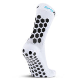 Athletic Socks With Grips - Crew Height - White