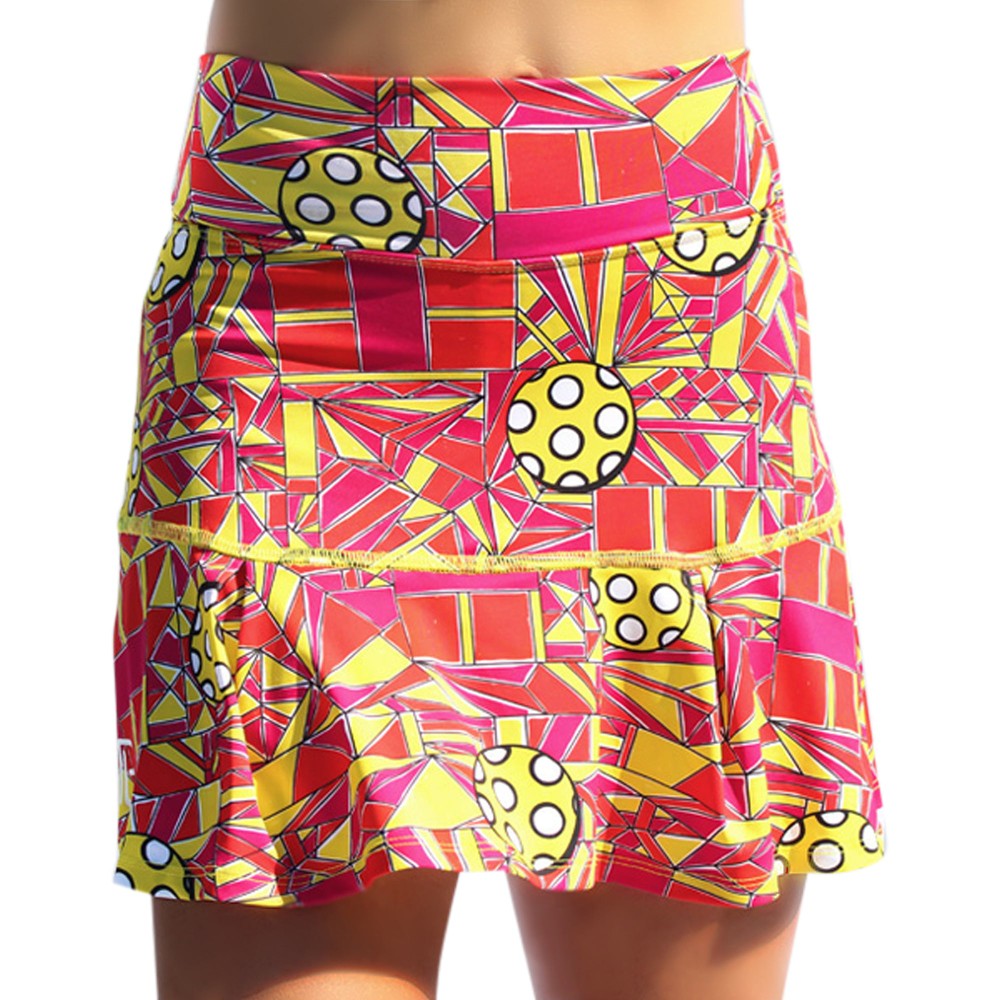 Falda pantalón plisada Bella de Picckleball, toma en ángulo 1