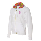 Sudadera con Capucha Bella de Picckleball, Toma en Ángulo, Blanco