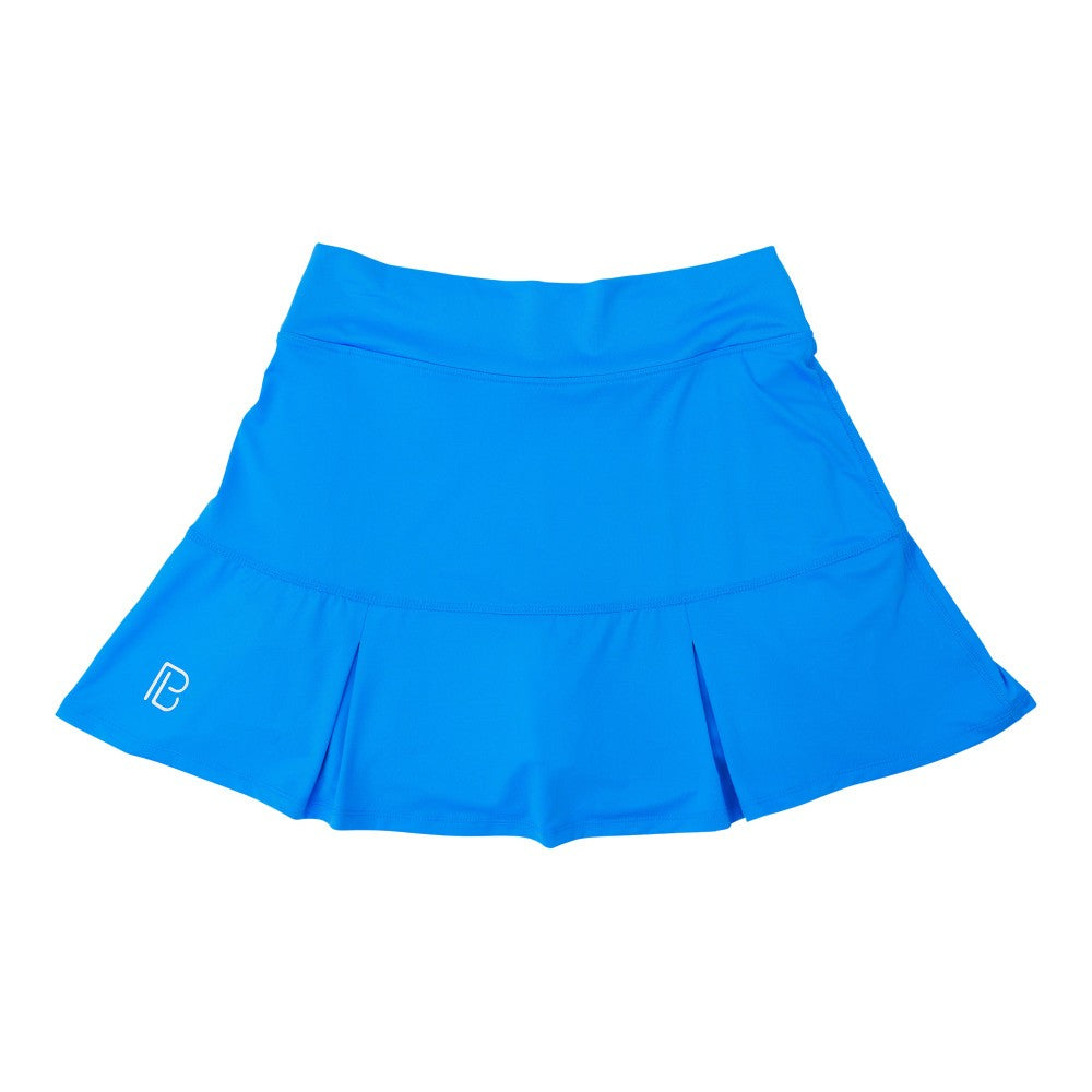 Falda pantalón de pickleball Bella Drop Pleat azul eléctrico con Net Worth