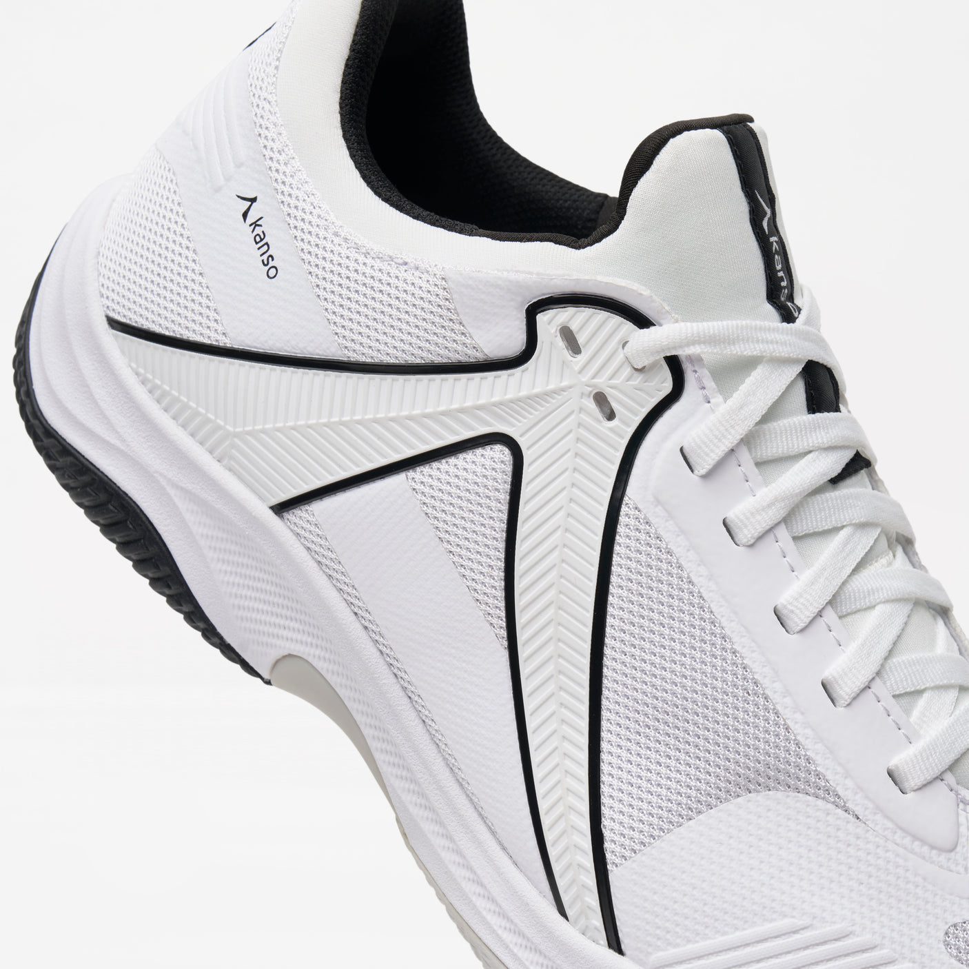 Kanso Sports Padel Shoes - EQ SoftCourt - White & Black