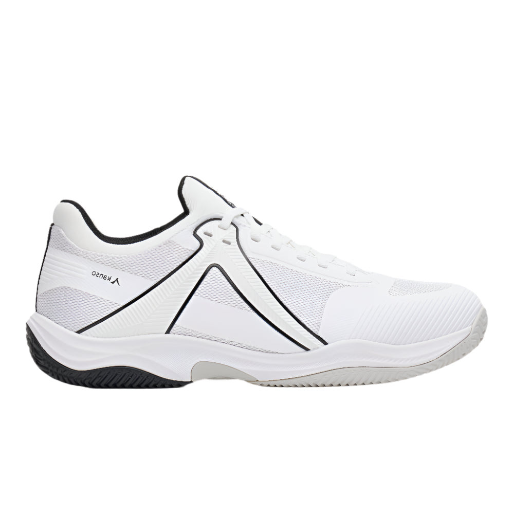 Kanso Sports Padel Shoes - EQ SoftCourt - White & Black