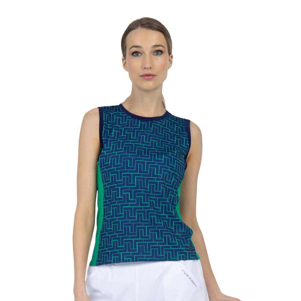 inPhorm NYC Harper Performance Tank - Ink Tessel/Ivy