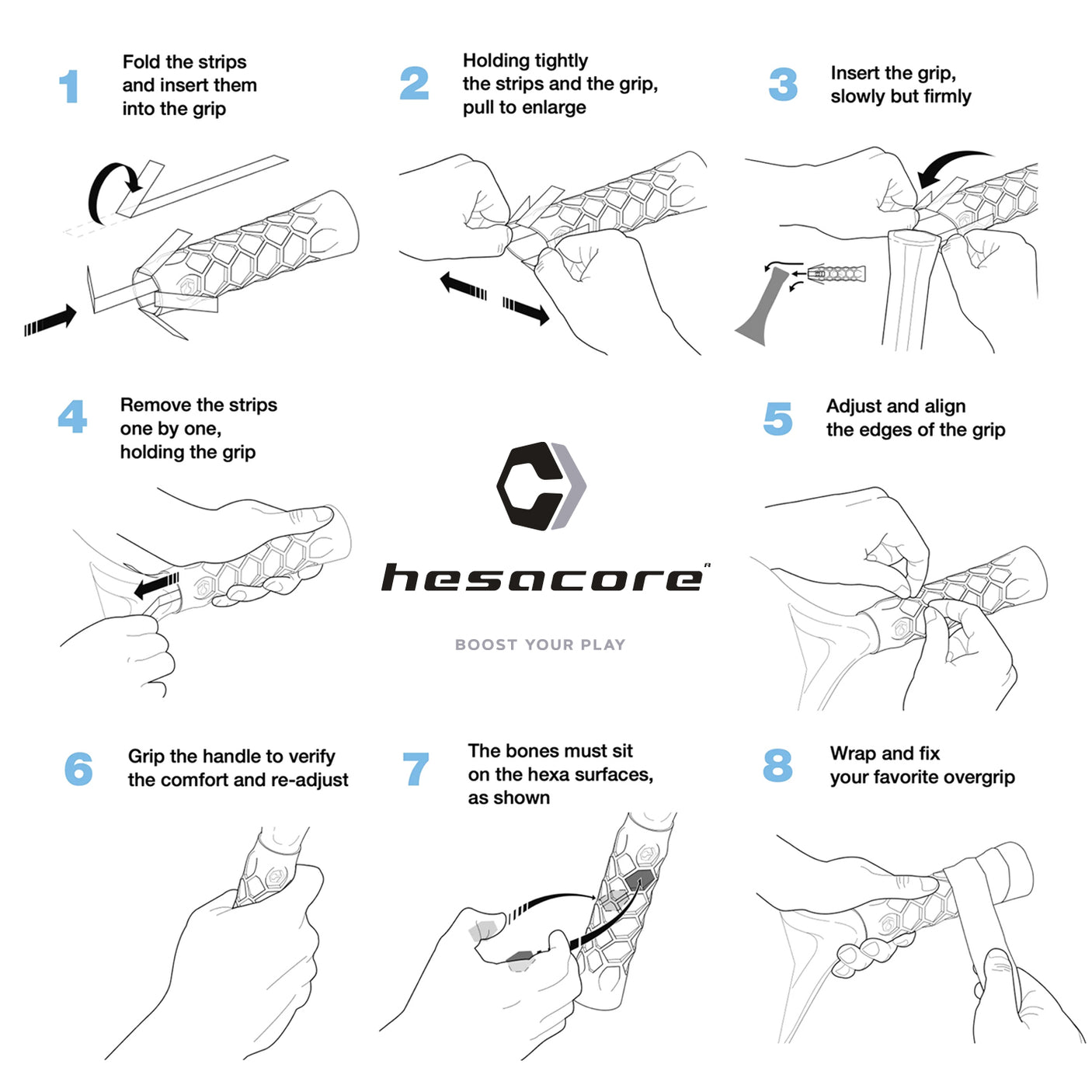 Hesacore Pickleball Gel Grip - Soft Feel
