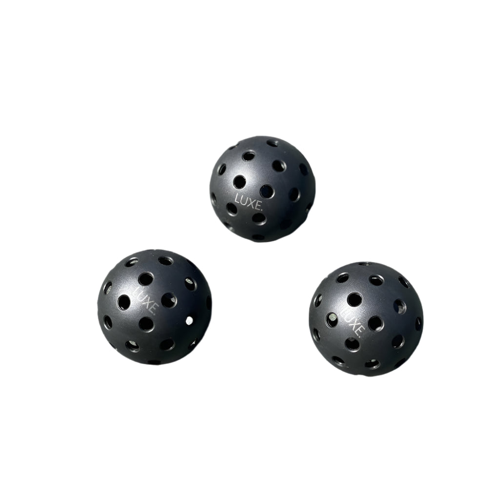 Luxe Pickleball Black Pickleballs - Pack of 3