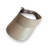 Fenix Sportier The Leather Visor - Khaki, Varsity Striped Elastic & Gold