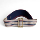 Fenix Sportier The Leather Visor - Crimson, Varsity Striped Elastic & Gold