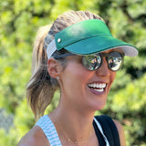 Fenix Sportier The Leather Visor - Court Green/Navy & Gold