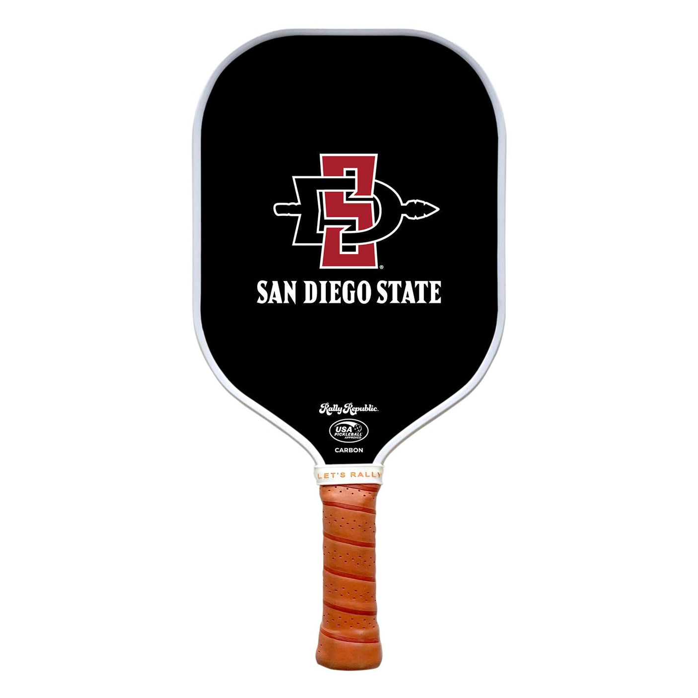 Rally Republic PIckleball Paddle - San Diego State Aztecs Black Primary San Diego State Logo