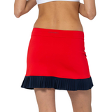inPhorm NYC Kai 17" Pleated Skirt - Poppy/Midnight