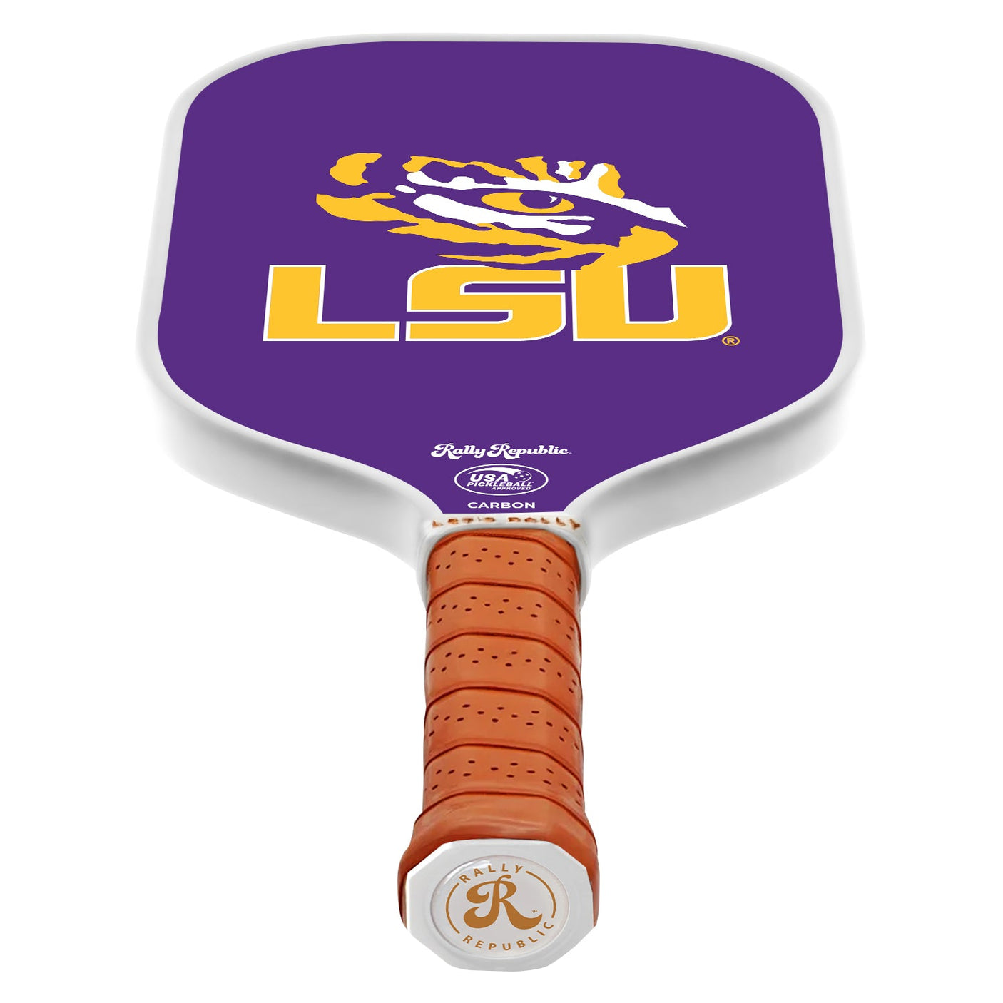 Rally Republic PIckleball Paddle - LSU Tigers Purple Gold LSU Mark