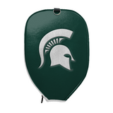 Rally Republic Paddle Cover - Michigan State Spartans White Spartan Helmet | PU Leather
