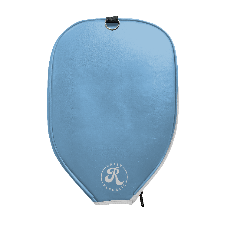 Rally Republic Paddle Cover - North Carolina Tar Heels White with Navy Blue Outline Athletic Primary Mark | PU Leather