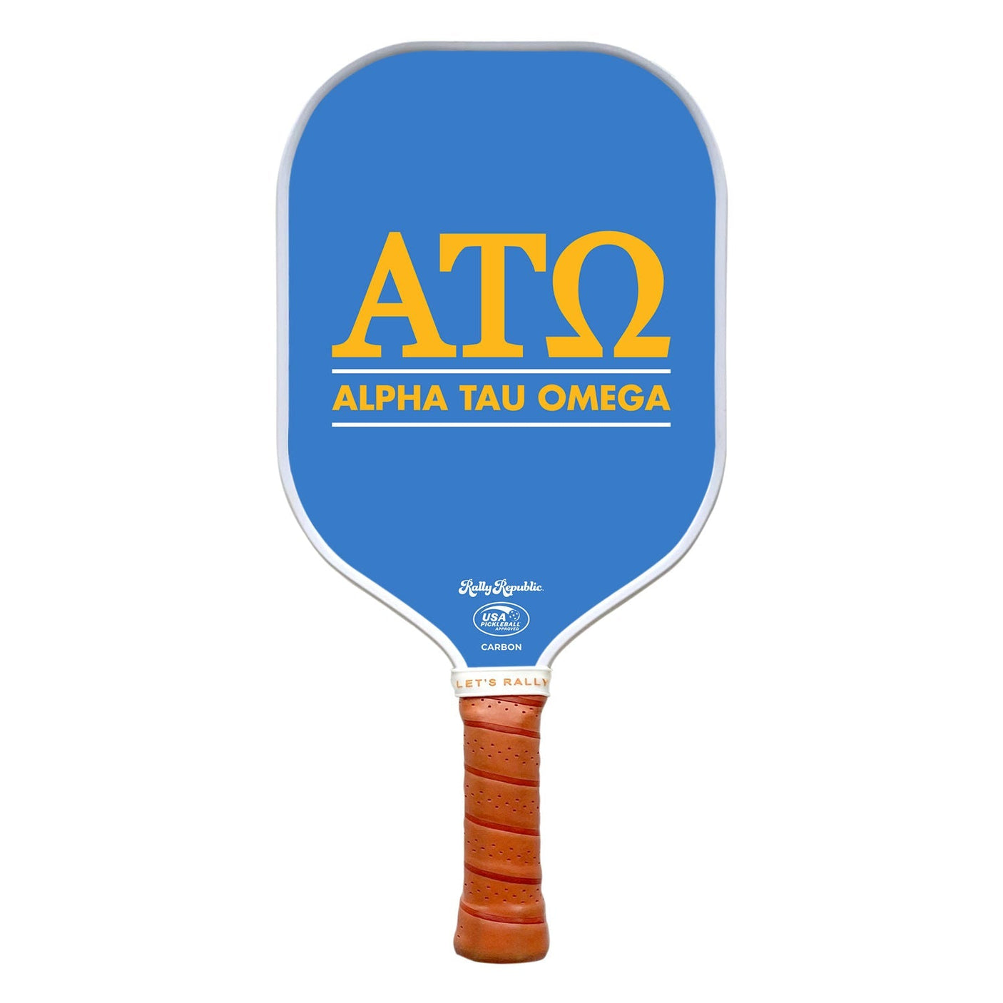 Rally Republic PIckleball Paddle - Alpha Tau Omega Letters Azure