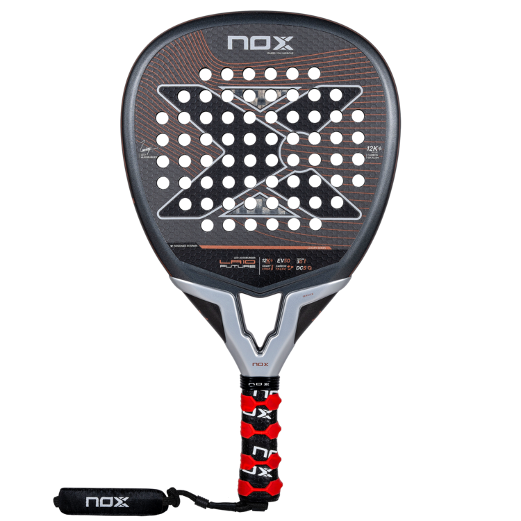 Nox Padel Racket Charcoal 12K Aluminized LA10 Leo Augsburger 2024