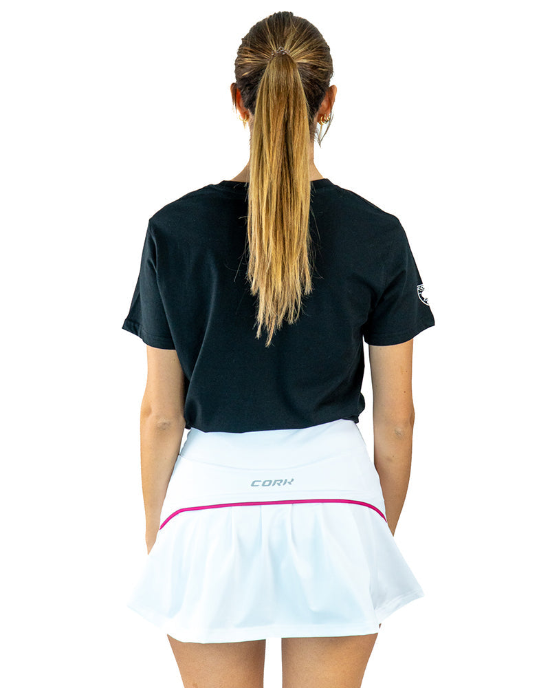 Cork Padel Women's Premium Pleated Skirt White